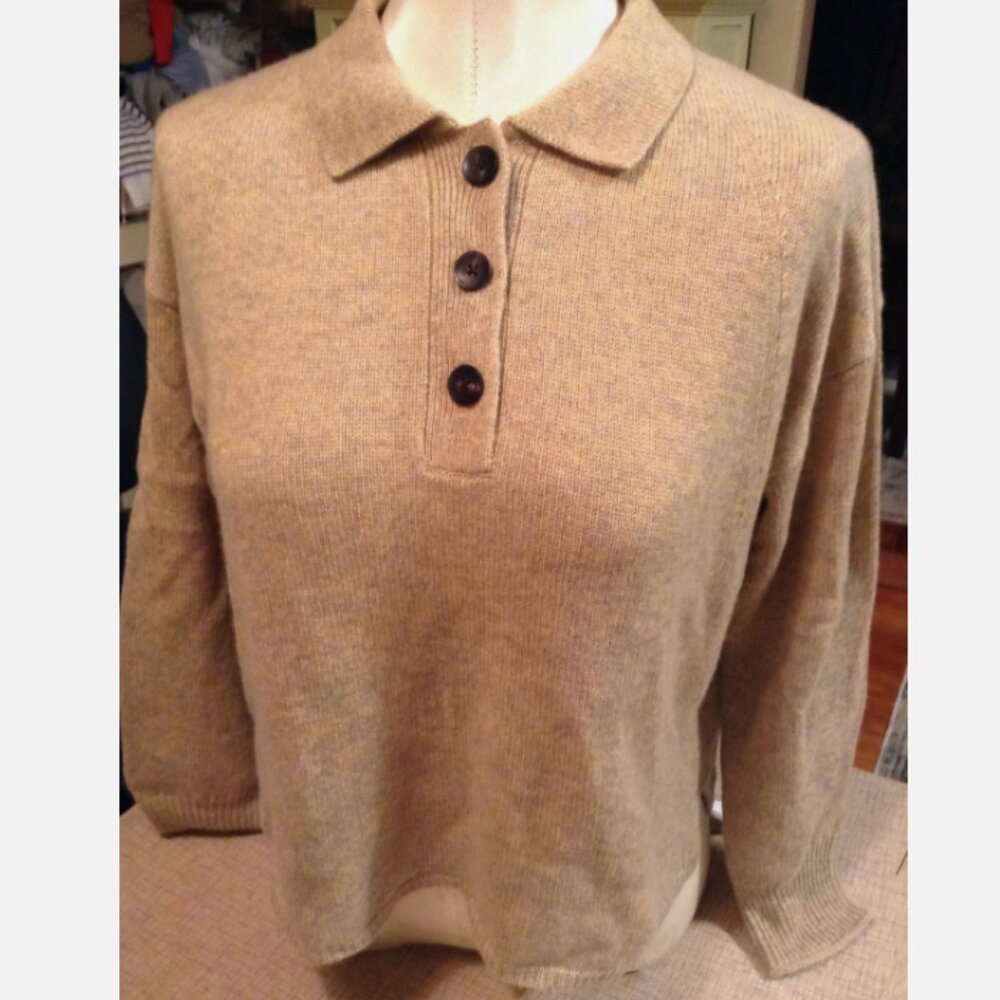 Poetry - Cashmere collared sweater New With Tags NWT US Size 8 Medium